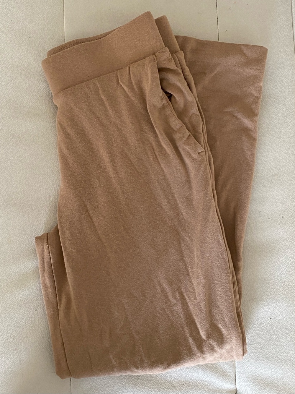 TAVI Cozy Ankle Pant Tan Camel Modal Stretch Lounge Jogger Pants Size XS